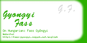 gyongyi fass business card